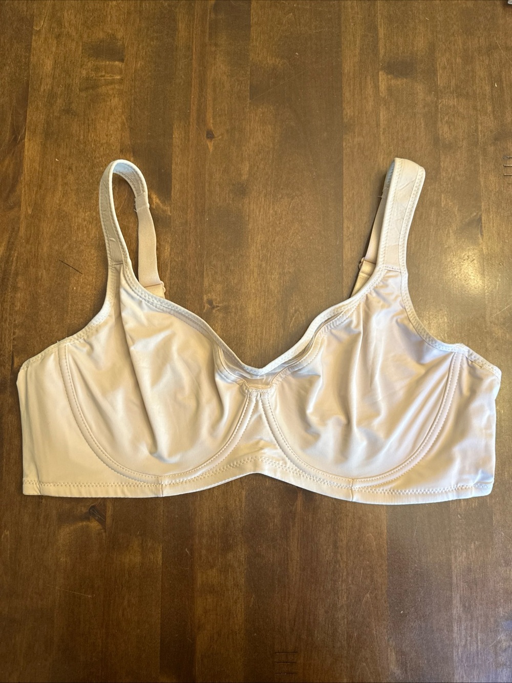 Hilaine Bra 44D Beige Underwire Minimizer Comfy Not Paded